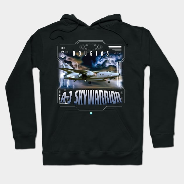 A3 Skywarrior Airforce Pilot Gift Modern Warbird Vietnam Korea War Hoodie by woormle